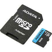 ADATA Premier microSDXC UHS-I Class10 V10 A1 64GB with adapter фото