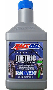 Amsoil Synthetic Metric Motorcycle Oil 10W-40 0.946 л фото