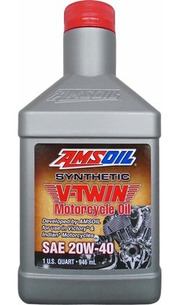 Amsoil Synthetic V-Twin Motorcycle Oil 20W-40 0.946 л фото