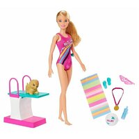 Barbie Dreamhouse Adventures Swim ‘n Dive Чемпион по плаванию, 29 см, GHK23