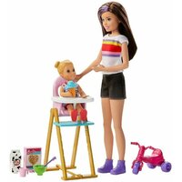 Barbie Skipper™ Babysitters Inc. Няня Скиппер, стульчик для кормления, GHV87