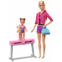 Barbie Спортивная карьера Тренер по гимнастике блондинка, 28 см и 10 см, FXP39