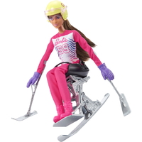 Barbie Winter Sports Para Alpine Skier Brunette HCN33