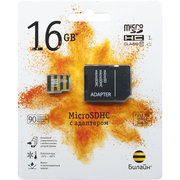 Билайн microSDHC 16GB Class 10 UHS-I with adapter фото