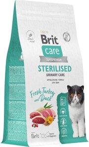 Brit Care Cat Sterilised Urinary Care , профилактика МКБ, с индейкой и уткой фото