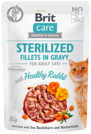 Brit Care Sterilized Fillets in Gravy with Healthy Rabbit 0.08 kg фото