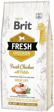 Brit Fresh Chicken with Potato Adult Great Life фото