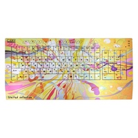 Cbr Picture Keyboard Splashes Yellow-Pink USB