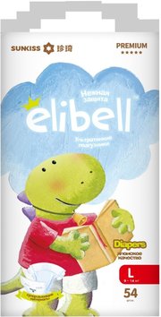 Elibell Diapers L / 54 pcs фото