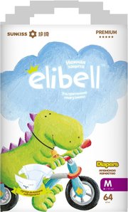 Elibell Diapers M / 64 pcs фото