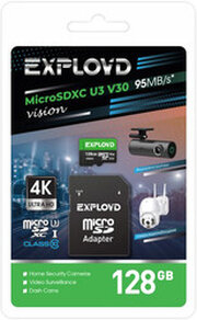 Exployd Vision microSDXC 128GB EX128GCSDXC10-U3-V30 фото