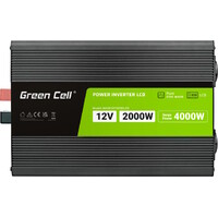 Green Cell Power Inverter LCD 12V to 2000W/4000W Pure Sine