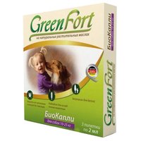 Greenfort БиоКапли от блох для собак 10–25 кг (3 пипетки)