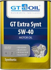 GT OIL GT Extra Synt 5W-40 4 л фото