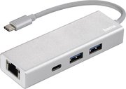 Hama USB 3.1 Type-C Hub 1:3 Aluminium LAN фото