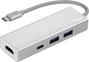 Hama USB-3.1 Type-C Hub 1:3 Aluminium фото