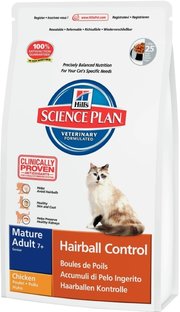 Hills SP Feline Adult 7+ Hairball Control Chicken 1.5 kg фото