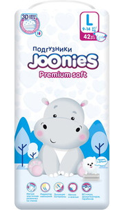 Joonies Premium Soft Diapers L / 42 pcs фото