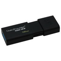 Kingston Флешка USB DataTraveler 100 G3 16Гб, USB3.0, черный [dt100g3/16gb] 571232