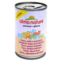 Almo nature Корм для кошек Classic Adult Cat Tuna, Chicken and Ham