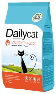 DailyCat Корм для кошек Adult Hairball Turkey & Rice фото