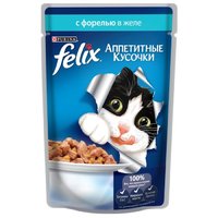 Felix Корм для кошек Аппетитные кусочки с Форелью в желе