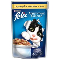 Felix Корм для кошек Аппетитные кусочки с Курицей и томатами в желе