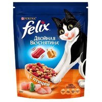 Felix Корм для кошек Сухой корм Двойная вкуснятина с Птицей