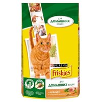 Friskies Корм для кошек Для домашних кошек с курицей и садовой зеленью