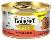 Gourmet Корм для кошек Gold Нежные биточки с Говядиной и томатом фото