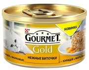 Gourmet Корм для кошек Gold Нежные биточки с Курицей и морковью фото