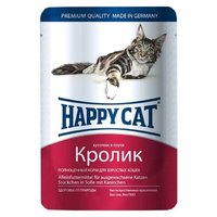 Happy cat Корм для кошек Кусочки в соусе. Кролик