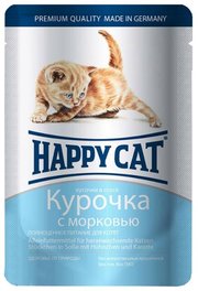 Happy Cat Корм для кошек Кусочки в соусе. Курочка с морковью фото