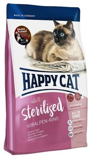 Happy Cat Корм для кошек Sterilised Voralpen-Rind фото