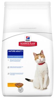 Hill's Корм для кошек Science Plan Feline Mature Adult 7+ Active Longevity Chicken фото