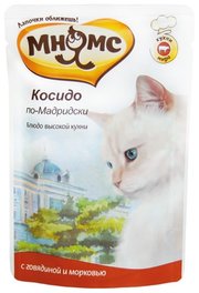 Мнямс Корм для кошек Косидо по-мадридски Влажный корм для кошек (говядина с морковью) фото