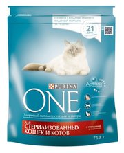 Purina ONE Корм для кошек Для стерилизованных кошек и котов с Говядиной и пшеницей фото