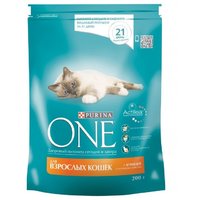 Purina one Корм для кошек Для взрослых кошек с Курицей и цельными злаками