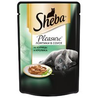 Sheba Корм для кошек Pleasure ломтики в соусе из курицы и кролика