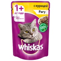 Whiskas Корм для кошек Рагу с курицей для взрослых кошек