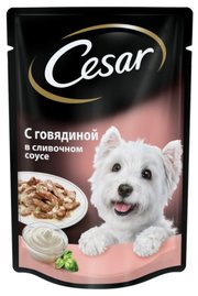 Cesar Корм для собак С говядиной в сливочном соусе фото