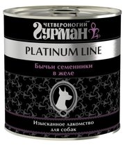 Четвероногий Гурман Корм для собак Platinum line Бычьи семенники в желе фото