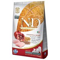 Farmina Корм для собак N&D Low-Grain Canine Chicken & Pomegranate Puppy Medium