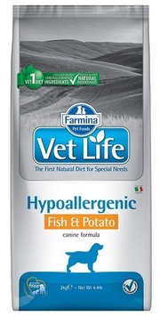 Farmina Корм для собак Vet Life Canine Hypoallergenic Fish & Potato фото