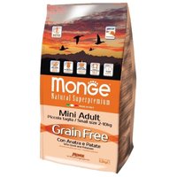 Monge Корм для собак Grain Free Mini Adult – Утка с картофелем. Беззерновой корм для собак