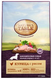 Nature's Table Корм для собак Для взрослых собак мелких пород курица с рисом сухой фото