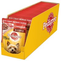 Pedigree Корм для собак Для взрослых собак мелких пород с говядиной в соусе