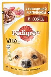 Pedigree Корм для собак Для взрослых собак всех пород с говядиной и ягненком в соусе фото