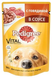 Pedigree Корм для собак Для взрослых собак всех пород с говядиной в соусе фото