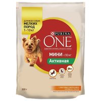 Purina one Корм для собак МИНИ Активная Курица с рисом